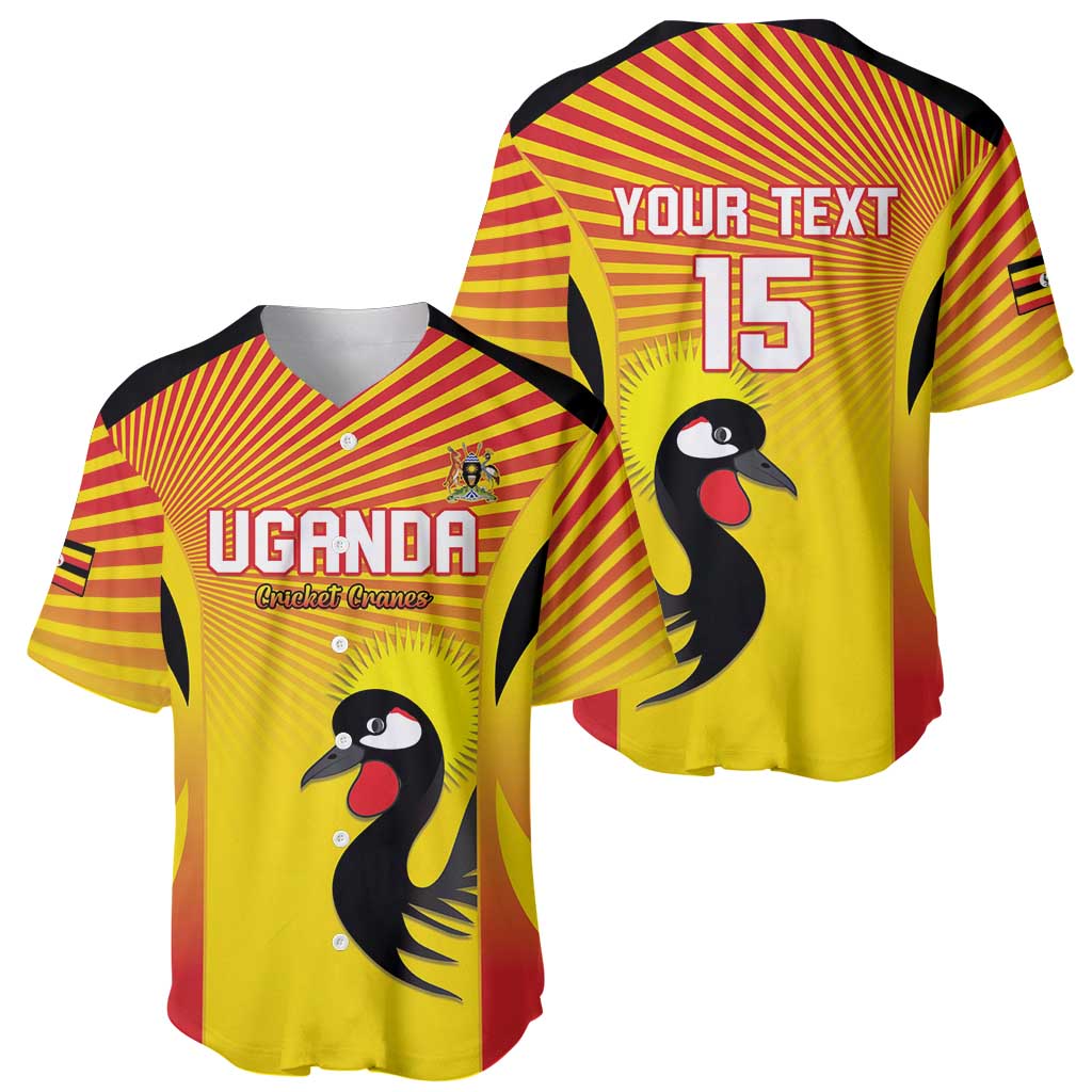 Custom Uganda Cricket Baseball Jersey Go Cricket Cranes Go - Wonder Print Shop