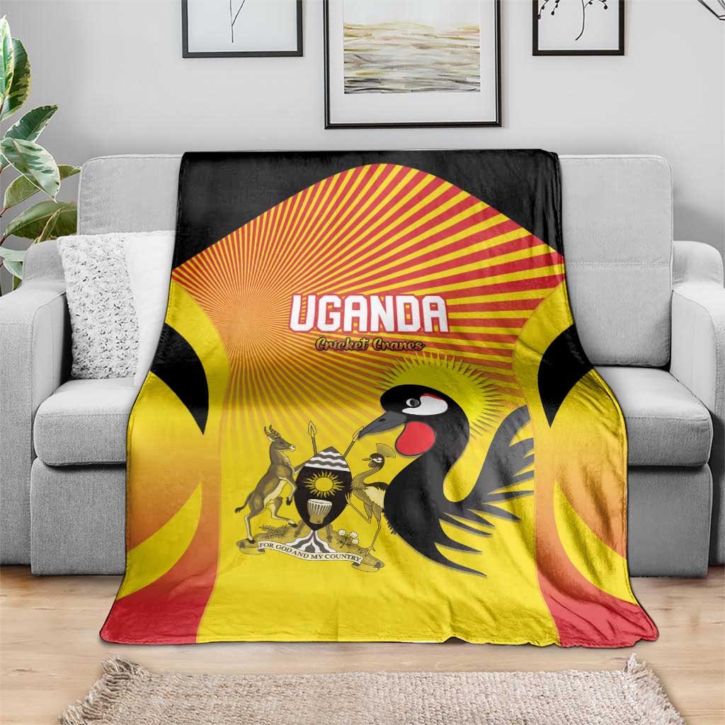 Uganda Cricket Blanket Go Cricket Cranes Go - Wonder Print Shop