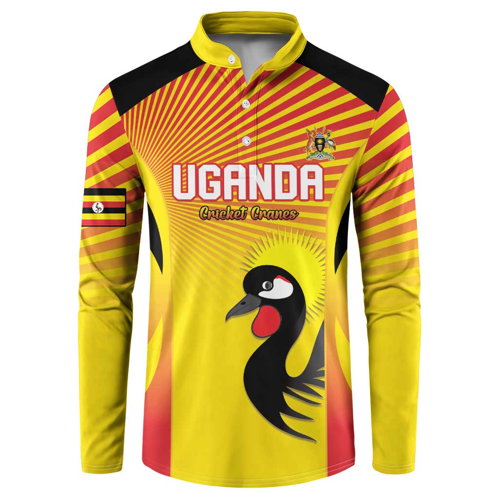 Custom Uganda Cricket Button Sweatshirt Go Cricket Cranes Go - Wonder Print Shop