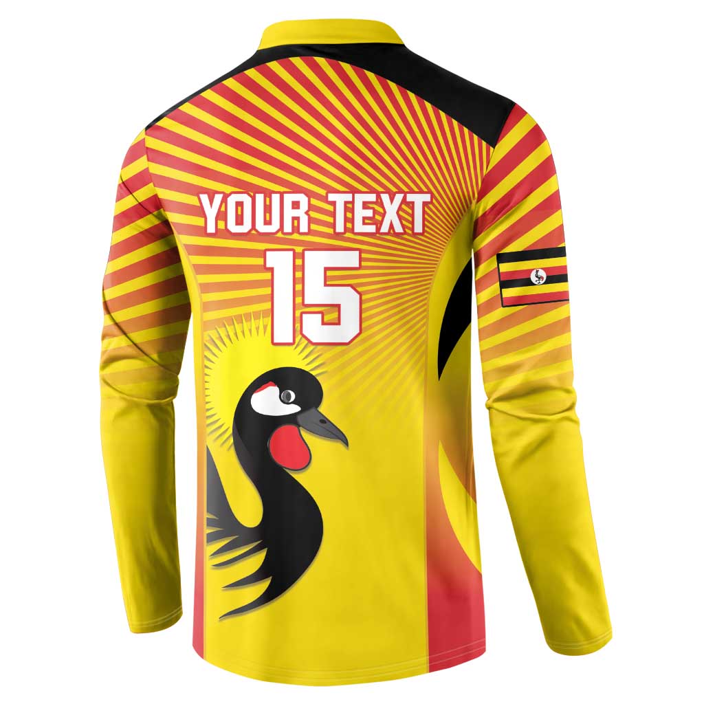 Custom Uganda Cricket Button Sweatshirt Go Cricket Cranes Go - Wonder Print Shop