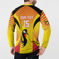 Custom Uganda Cricket Button Sweatshirt Go Cricket Cranes Go - Wonder Print Shop