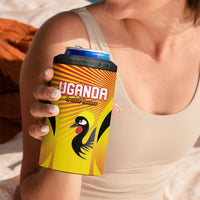 Custom Uganda Cricket 4 in 1 Can Cooler Tumbler Go Cricket Cranes Go - Wonder Print Shop