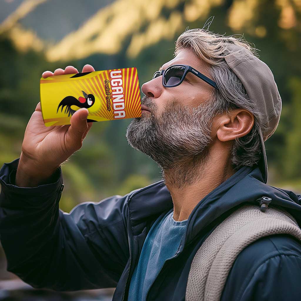 Custom Uganda Cricket 4 in 1 Can Cooler Tumbler Go Cricket Cranes Go - Wonder Print Shop