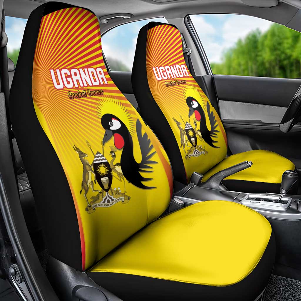 Uganda Cricket Car Seat Cover Go Cricket Cranes Go - Wonder Print Shop