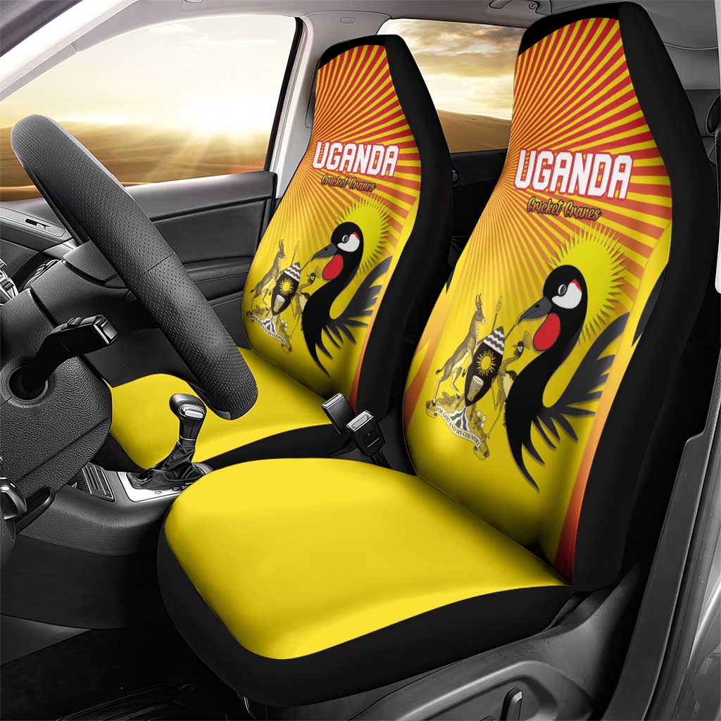 Uganda Cricket Car Seat Cover Go Cricket Cranes Go - Wonder Print Shop