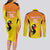 Custom Uganda Cricket Couples Matching Long Sleeve Bodycon Dress and Long Sleeve Button Shirt Go Cricket Cranes Go - Wonder Print Shop