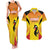 Custom Uganda Cricket Couples Matching Tank Maxi Dress and Hawaiian Shirt Go Cricket Cranes Go - Wonder Print Shop