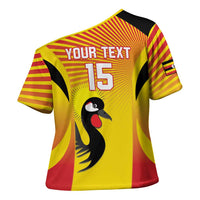 Custom Uganda Cricket Cross Shoulder Shirt Go Cricket Cranes Go - Wonder Print Shop