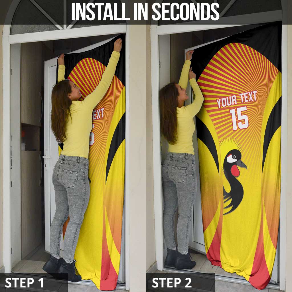 Custom Uganda Cricket Door Cover Go Cricket Cranes Go - Wonder Print Shop