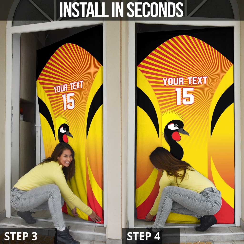 Custom Uganda Cricket Door Cover Go Cricket Cranes Go - Wonder Print Shop