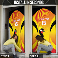 Custom Uganda Cricket Door Cover Go Cricket Cranes Go - Wonder Print Shop