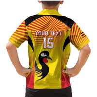 Custom Uganda Cricket Family Matching Mermaid Dress and Hawaiian Shirt Go Cricket Cranes Go - Wonder Print Shop