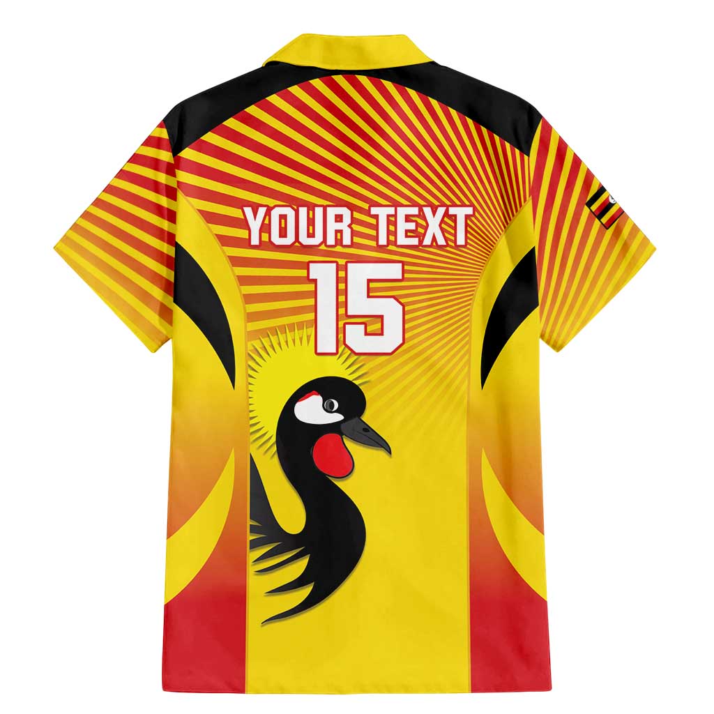 Custom Uganda Cricket Family Matching Mermaid Dress and Hawaiian Shirt Go Cricket Cranes Go - Wonder Print Shop