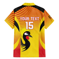 Custom Uganda Cricket Family Matching Mermaid Dress and Hawaiian Shirt Go Cricket Cranes Go - Wonder Print Shop