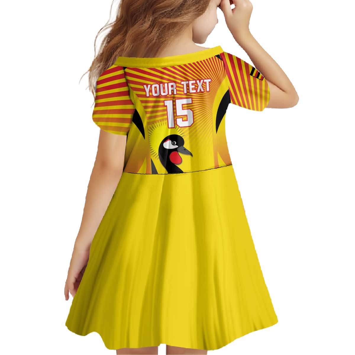 Custom Uganda Cricket Family Matching Off The Shoulder Long Sleeve Dress and Hawaiian Shirt Go Cricket Cranes Go - Wonder Print Shop