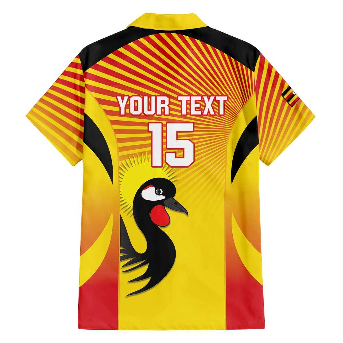 Custom Uganda Cricket Family Matching Off The Shoulder Long Sleeve Dress and Hawaiian Shirt Go Cricket Cranes Go - Wonder Print Shop