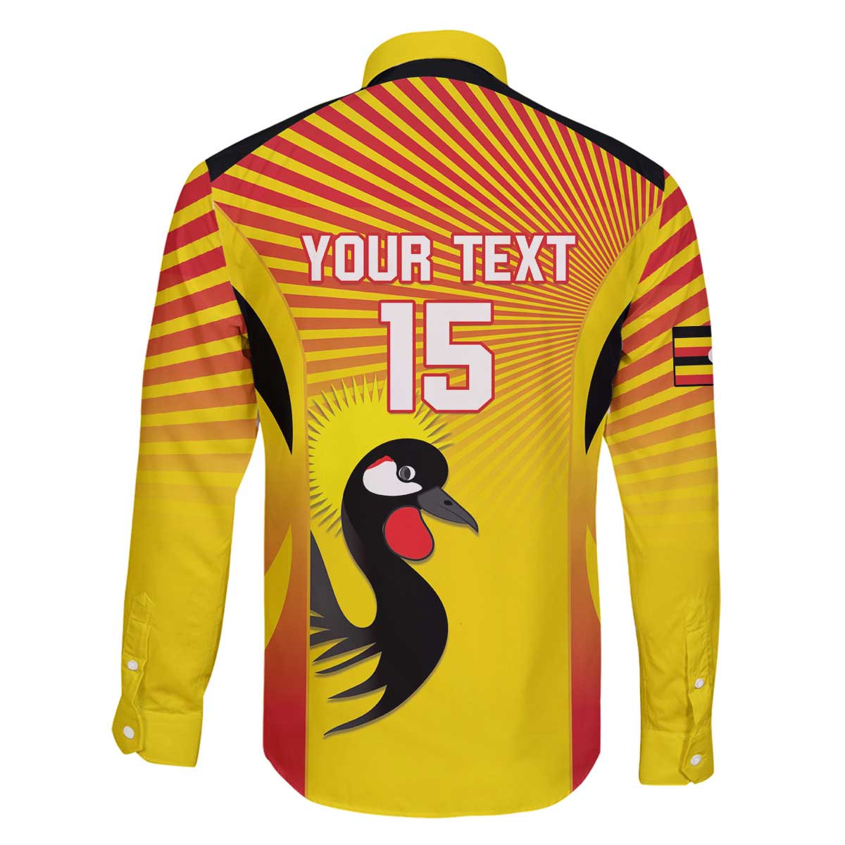 Custom Uganda Cricket Family Matching Off The Shoulder Long Sleeve Dress and Hawaiian Shirt Go Cricket Cranes Go - Wonder Print Shop