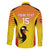 Custom Uganda Cricket Family Matching Off The Shoulder Long Sleeve Dress and Hawaiian Shirt Go Cricket Cranes Go - Wonder Print Shop