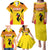 Custom Uganda Cricket Family Matching Puletasi and Hawaiian Shirt Go Cricket Cranes Go - Wonder Print Shop