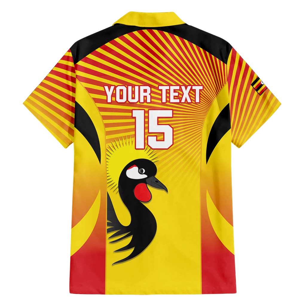 Custom Uganda Cricket Family Matching Puletasi and Hawaiian Shirt Go Cricket Cranes Go - Wonder Print Shop
