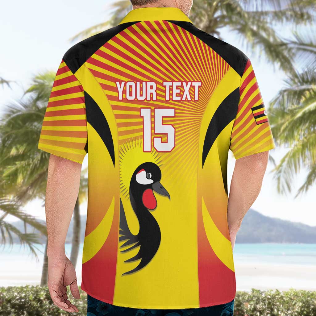 Custom Uganda Cricket Hawaiian Shirt Go Cricket Cranes Go - Wonder Print Shop