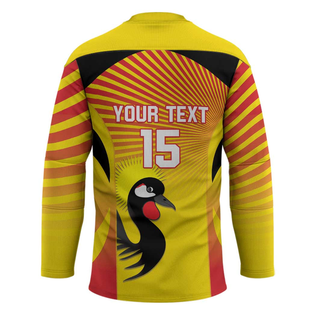 Custom Uganda Cricket Hockey Jersey Go Cricket Cranes Go - Wonder Print Shop