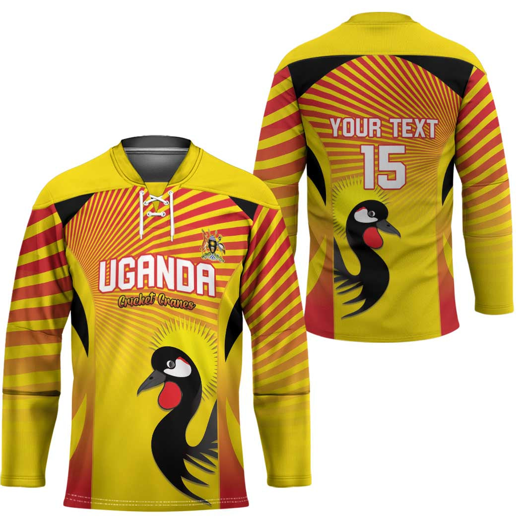 Custom Uganda Cricket Hockey Jersey Go Cricket Cranes Go - Wonder Print Shop