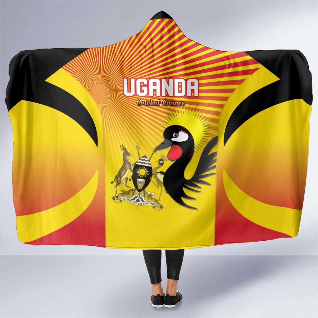 Uganda Cricket Hooded Blanket Go Cricket Cranes Go - Wonder Print Shop