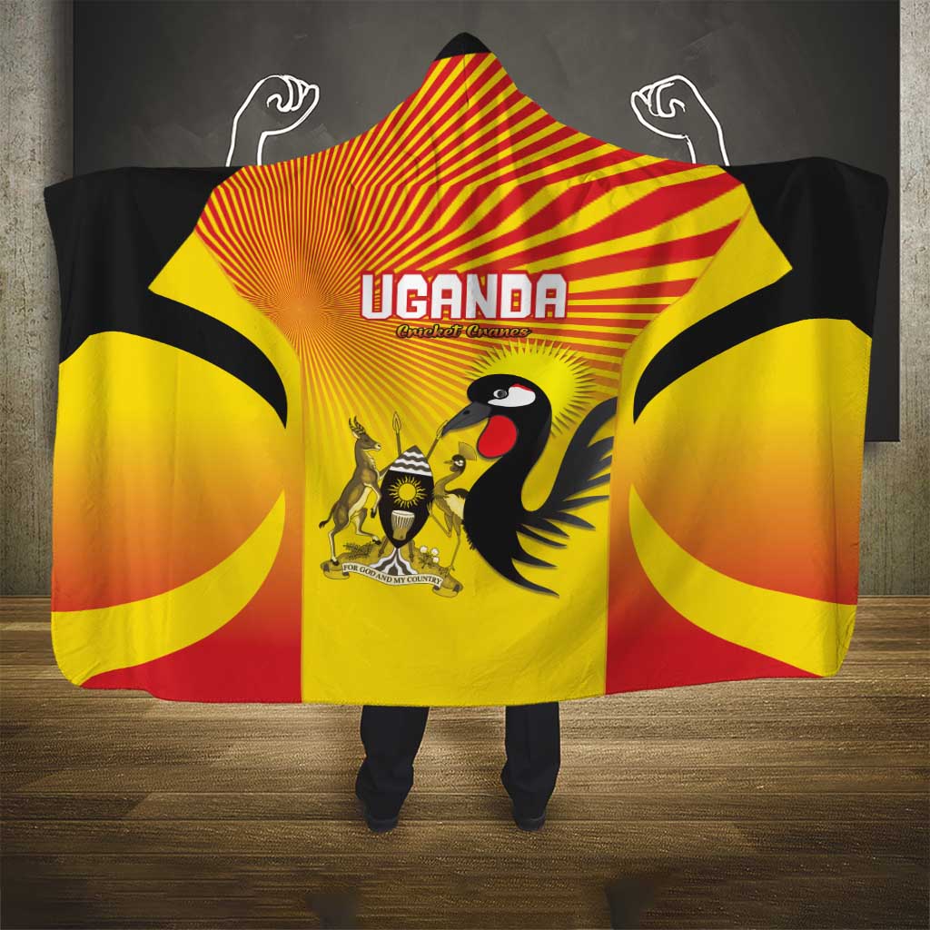 Uganda Cricket Hooded Blanket Go Cricket Cranes Go - Wonder Print Shop