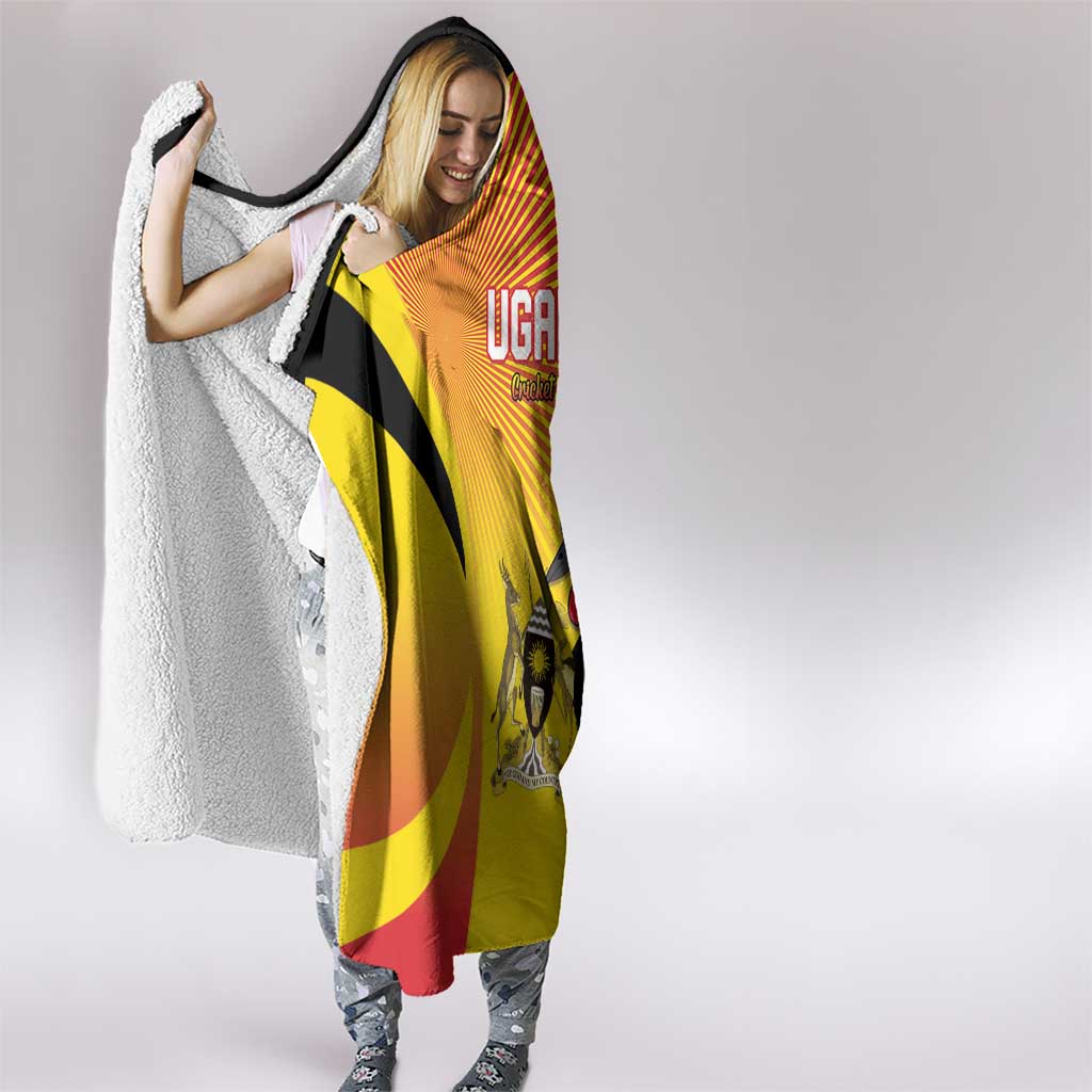 Uganda Cricket Hooded Blanket Go Cricket Cranes Go - Wonder Print Shop