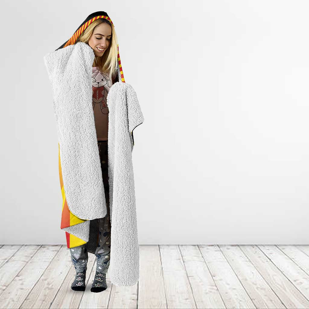 Uganda Cricket Hooded Blanket Go Cricket Cranes Go - Wonder Print Shop