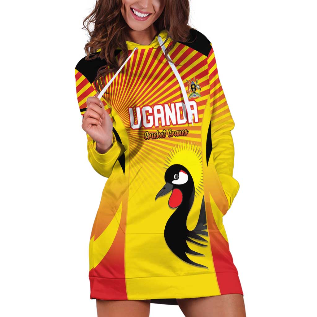 Custom Uganda Cricket Hoodie Dress Go Cricket Cranes Go - Wonder Print Shop