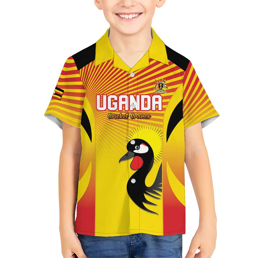 Custom Uganda Cricket Kid Hawaiian Shirt Go Cricket Cranes Go - Wonder Print Shop