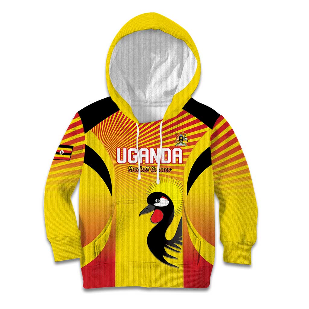 Custom Uganda Cricket Kid Hoodie Go Cricket Cranes Go - Wonder Print Shop