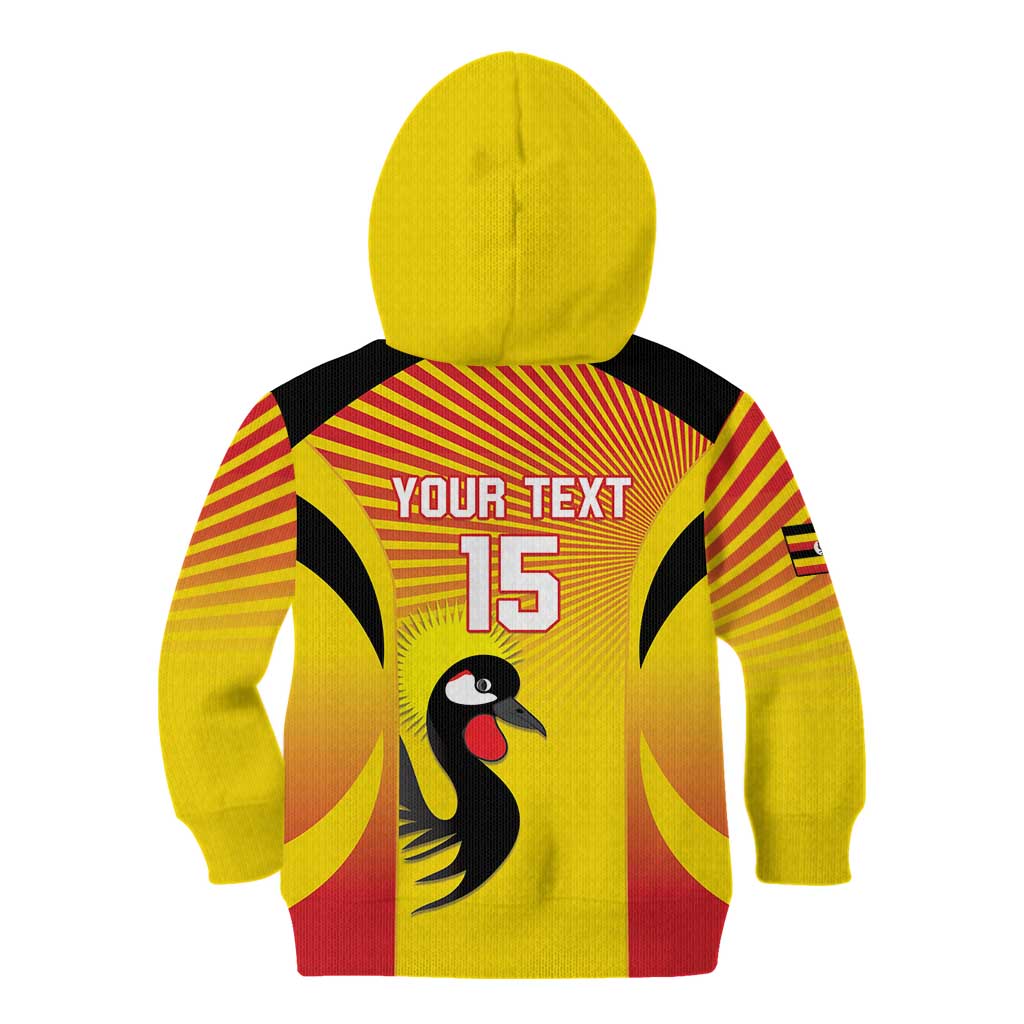 Custom Uganda Cricket Kid Hoodie Go Cricket Cranes Go - Wonder Print Shop