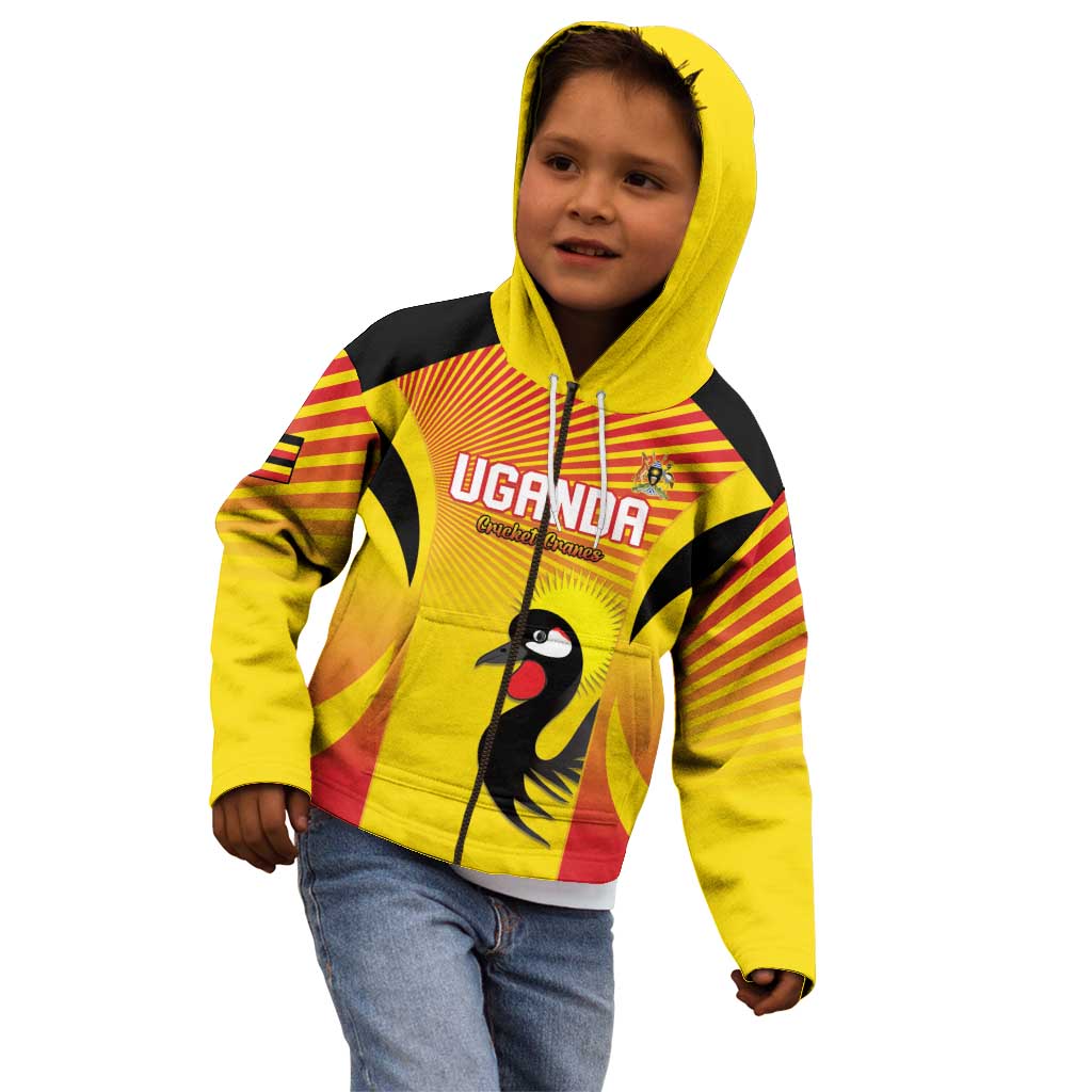 Custom Uganda Cricket Kid Hoodie Go Cricket Cranes Go - Wonder Print Shop