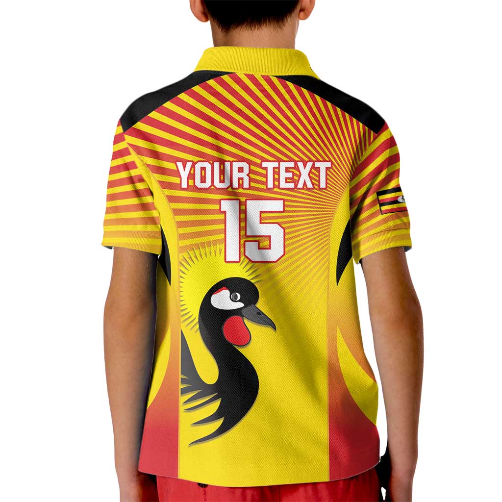 Custom Uganda Cricket Kid Polo Shirt Go Cricket Cranes Go - Wonder Print Shop