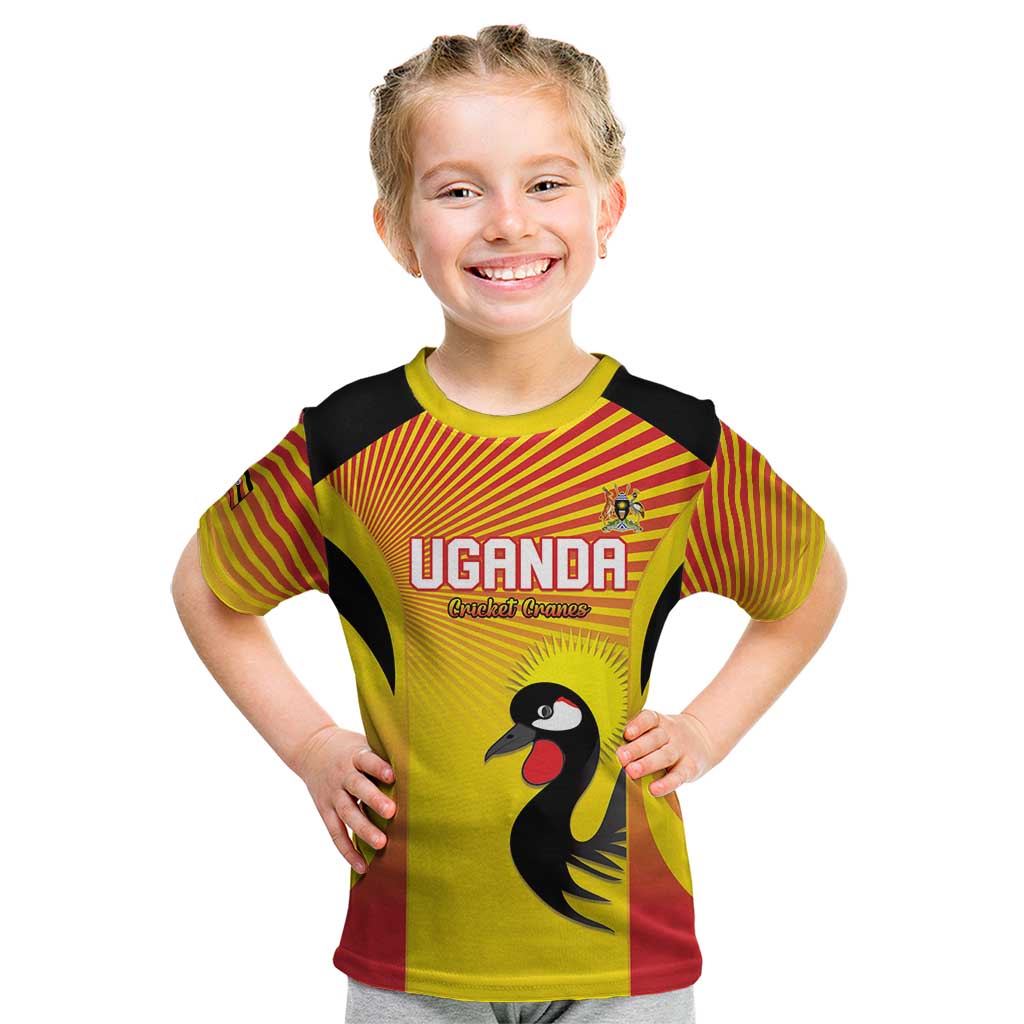 Custom Uganda Cricket Kid T Shirt Go Cricket Cranes Go - Wonder Print Shop