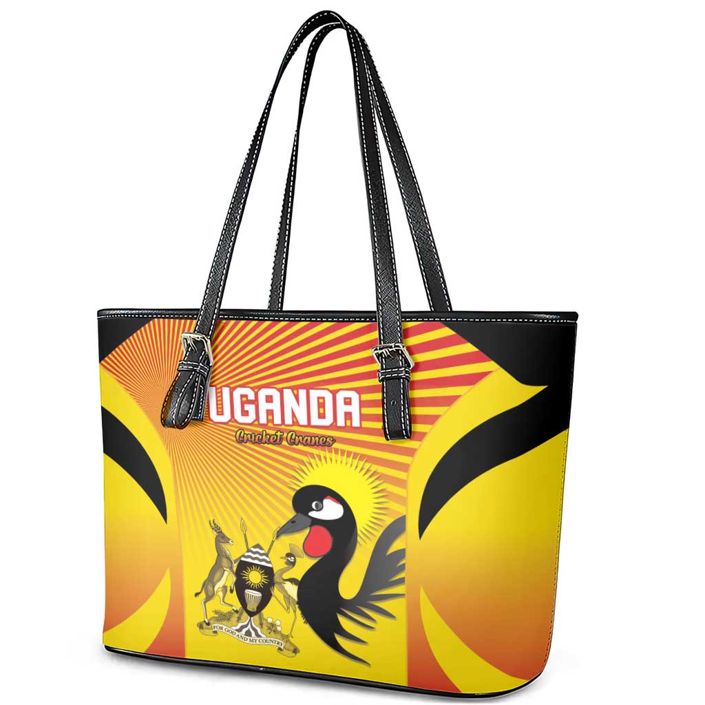 Uganda Cricket Leather Tote Bag Go Cricket Cranes Go - Wonder Print Shop