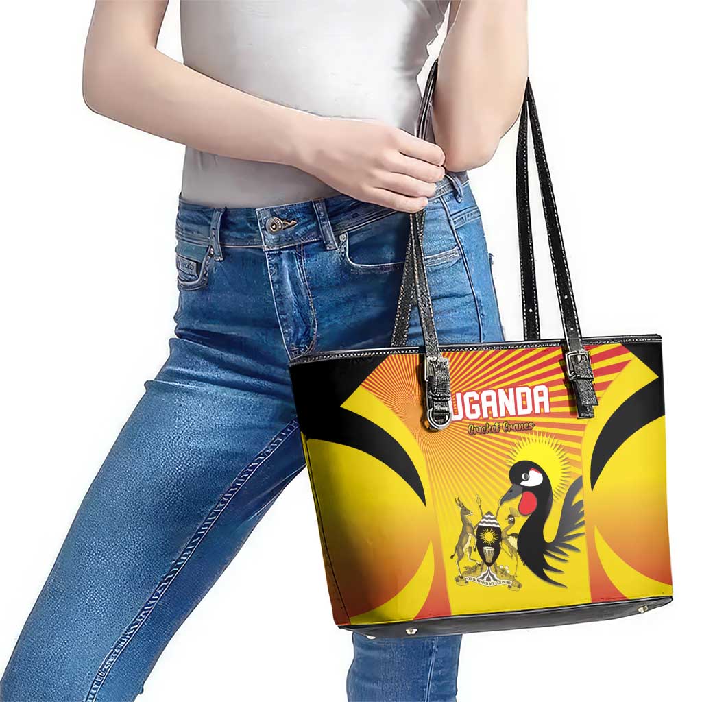 Uganda Cricket Leather Tote Bag Go Cricket Cranes Go - Wonder Print Shop