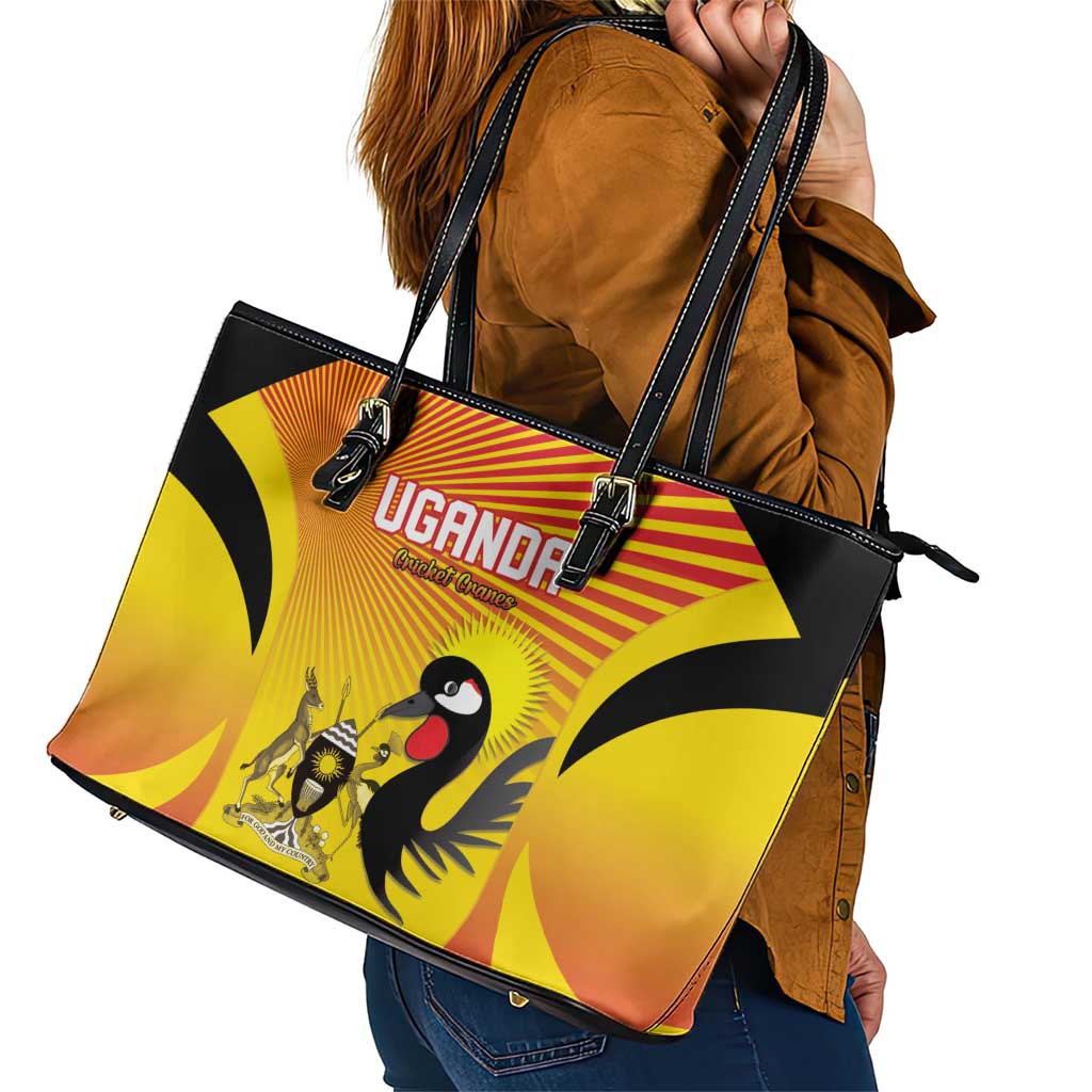 Uganda Cricket Leather Tote Bag Go Cricket Cranes Go - Wonder Print Shop