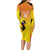 Custom Uganda Cricket Long Sleeve Bodycon Dress Go Cricket Cranes Go - Wonder Print Shop