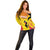 Custom Uganda Cricket Off Shoulder Sweater Go Cricket Cranes Go - Wonder Print Shop