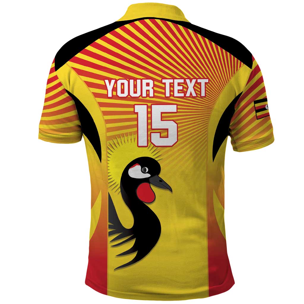 Custom Uganda Cricket Polo Shirt Go Cricket Cranes Go - Wonder Print Shop