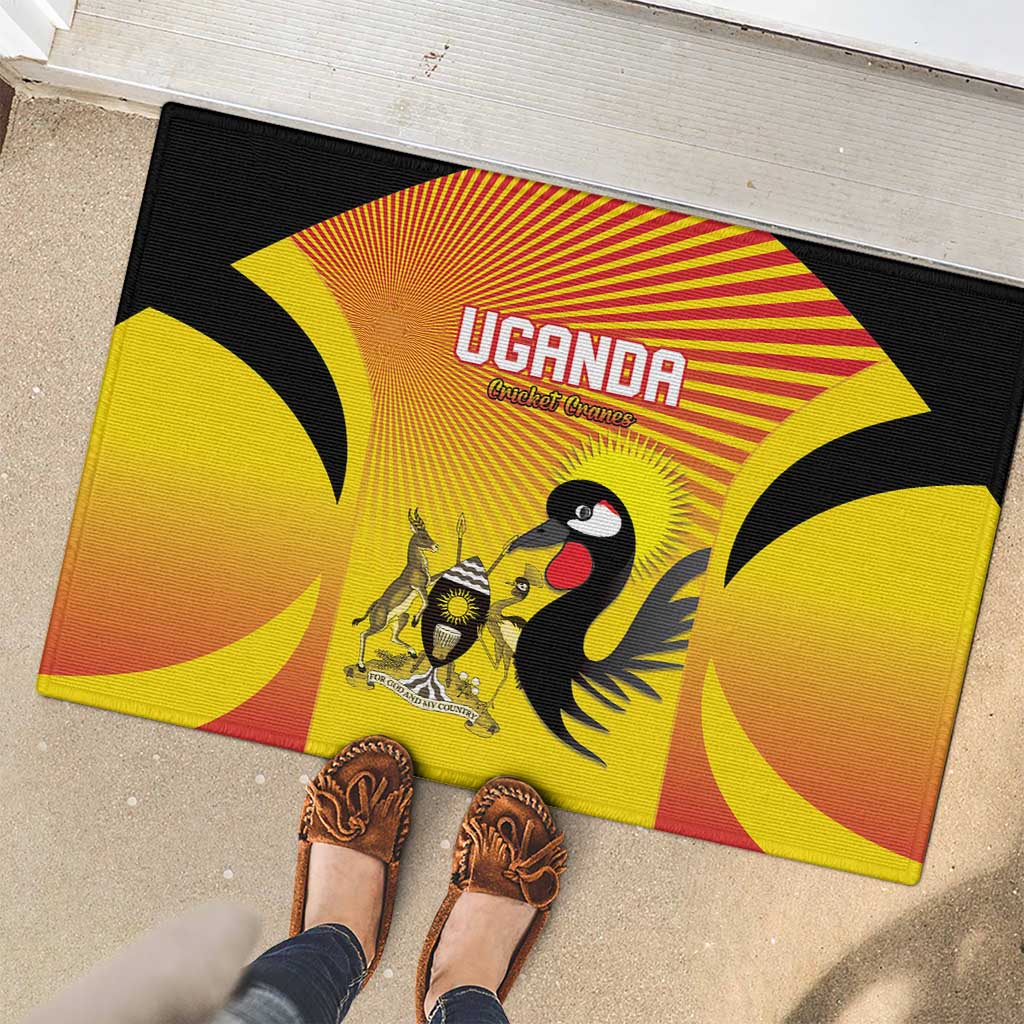 Uganda Cricket Rubber Doormat Go Cricket Cranes Go - Wonder Print Shop