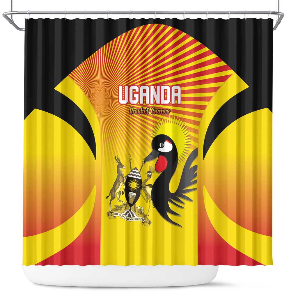 Uganda Cricket Shower Curtain Go Cricket Cranes Go - Wonder Print Shop