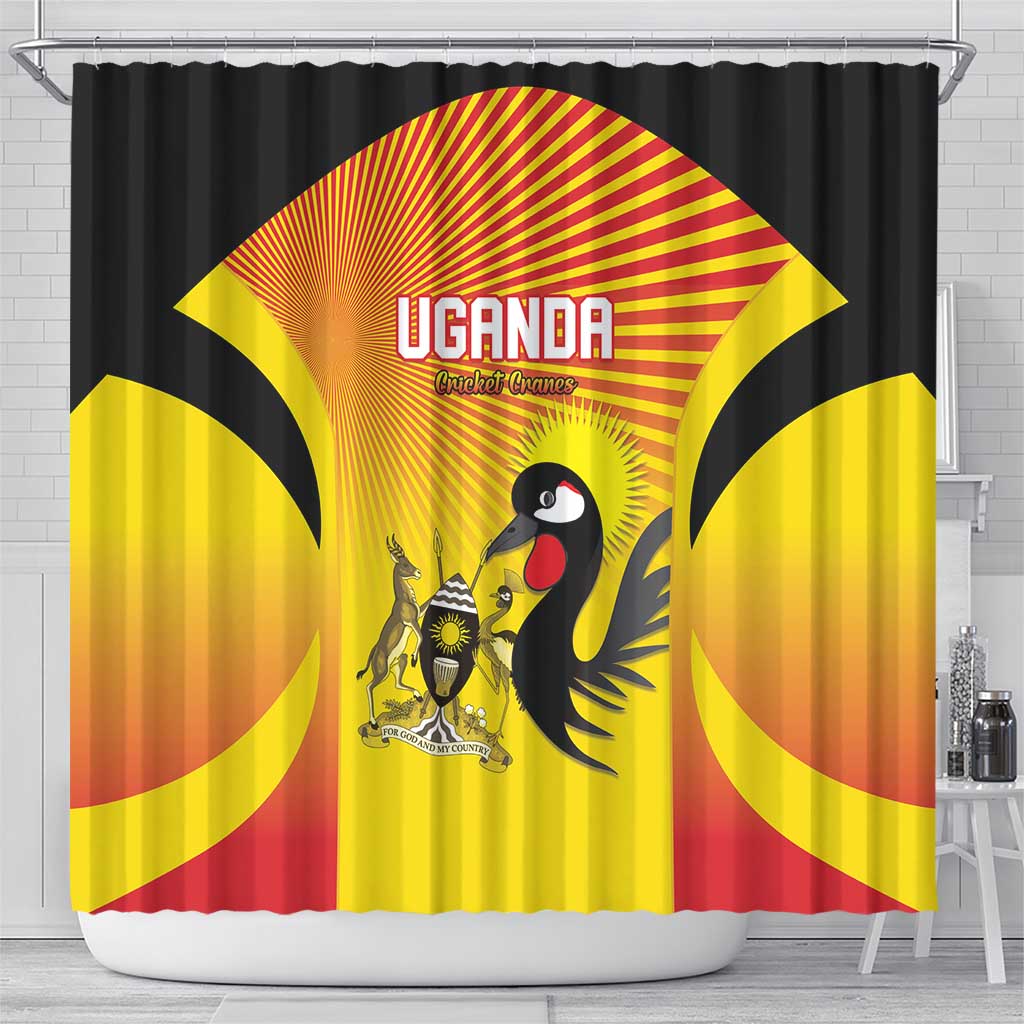 Uganda Cricket Shower Curtain Go Cricket Cranes Go - Wonder Print Shop