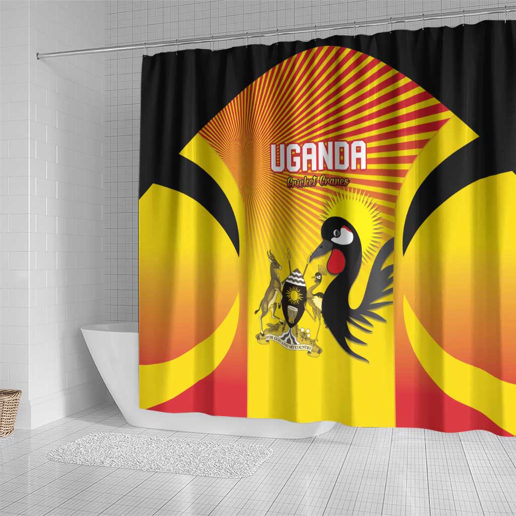 Uganda Cricket Shower Curtain Go Cricket Cranes Go - Wonder Print Shop
