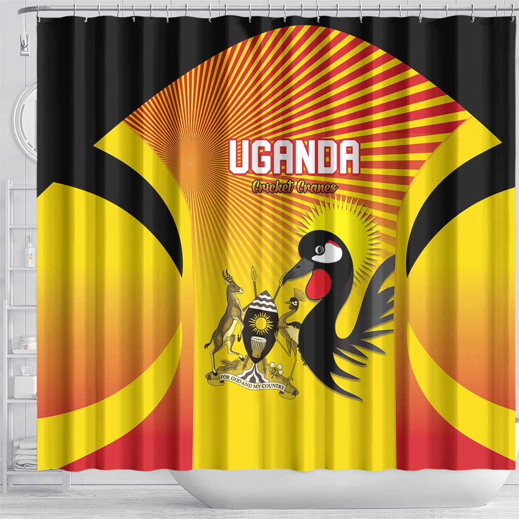 Uganda Cricket Shower Curtain Go Cricket Cranes Go - Wonder Print Shop