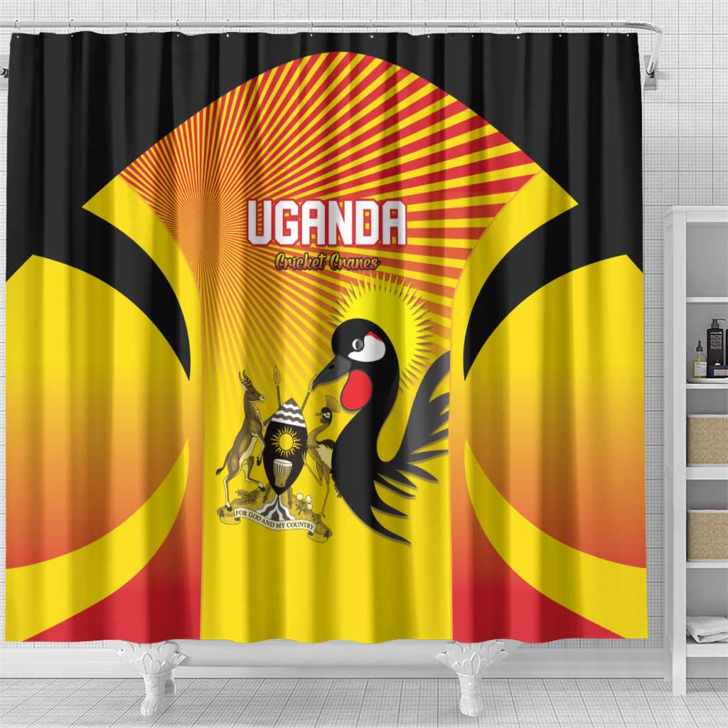 Uganda Cricket Shower Curtain Go Cricket Cranes Go - Wonder Print Shop